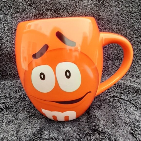 M&M's World Large Orange Barrel Mug Irresistible M and M Official Merchandise - Picture 2 of 7